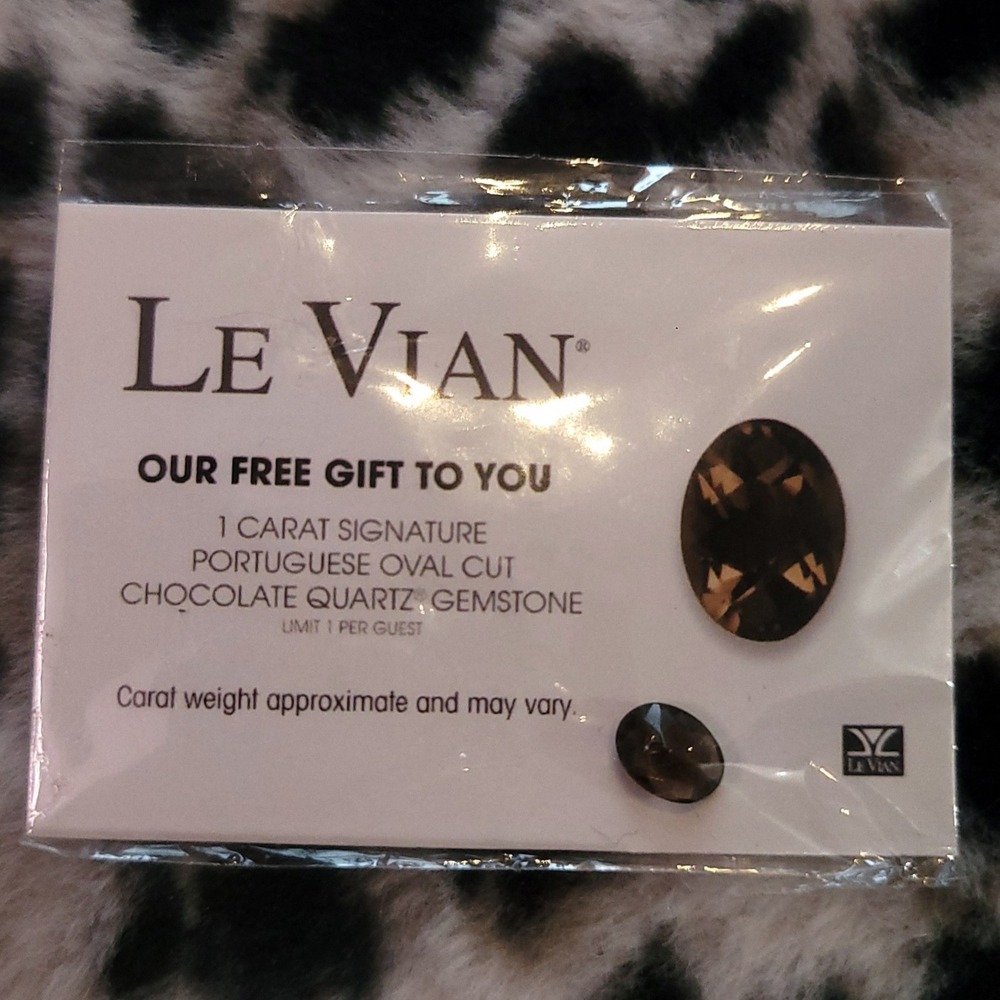 Le Vian 1 Carat Signature Portuguese Oval Cut Chocolate Quartz Gemstone NWT Vtg
